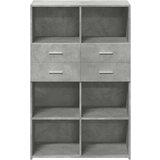  Visoka komoda siva boja betona 80x42 5x124 cm konstruirano drvo | shoptok.hr