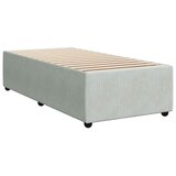 Box spring krevet s madracem svjetlosivi 100x200 cm baršunasti | shoptok.hr