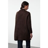 Trendyol Brown Soft Textured Wide Fit Knitwear Cardigan | Shoptok.si