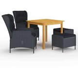  5-dijelni vrtni blagovaonski set tamnosivi | shoptok.hr