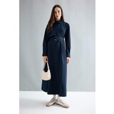 Defacto Relax Fit Shirt Collar Poplin Low Shoulder Long Sleeve Dress | shoptok.hr