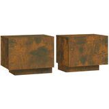 Maison Chic Nočna omarica - Nočna miza dimljeni hrast 100x35x40 cm inženirski les, (21689369) | Shoptok.si