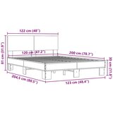  Okvir kreveta boja hrasta 120x200 cm konstruirano drvo i metal | shoptok.hr