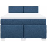  Krevet s oprugama i madracem plavi 140 x 190 cm od tkanine | shoptok.hr