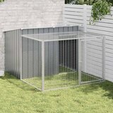  Kućica za pse s ograđenim prostorom antracit 153x194x110 cm pocinčani čelik | shoptok.hr