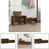 The Living Store Omarica za čevlje rjav hrast 150x35x45 cm inženirski les - Omarica Za Čevlje, (21744520) Cene
