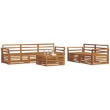  Set vanjskih sofa 6 kom. Prirodna Čvrsto drvo akacije | shoptok.hr
