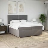  Krevet s oprugama i madracem smeđesivi 200x200 cm od tkanine | shoptok.hr