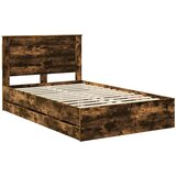  Krevetna konstrukcija s ladicama Dimljeni hrast 120 x 190 cm | shoptok.hr