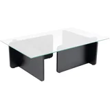 Kavna miza s kaljenim steklom 105x30x65cm, črna, (5000354026)