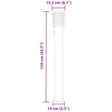  Vanjske podne svjetiljke sa utičnicom 3 kom crne 110 cm čelik | Eponuda.com