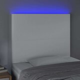  Uzglavlje bijelo 80x5x118/128 cm od umjetne kože | shoptok.hr