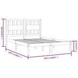  Okvir za krevet od masivne borovine boja meda 200 x 200 cm | shoptok.hr