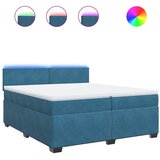 vidaXL Krevet s oprugama i madracem plavi 200x200 cm baršunasti | shoptok.hr