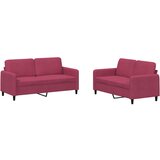  2-dijelni set sofa crvena boja vina baršunasti | Shoptok.si