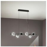  Ondaluce - Visilica na sajli MONILE 6xE14/10W/230V crna/zadimljena crna | Eponuda.com
