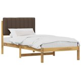  Krevetni okvir s tapiciranim uzglavljem Bijelo isprana i taupe - Bijelo isprana i taupe 80 x 200 cm | shoptok.hr