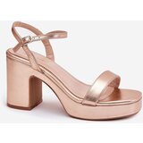 Boto Eco Leather Sandals On Heel Rose Gold Lillita | ePonuda.com