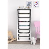 Hanah home Višenamenska komoda Cara 8N, 45.5 x30 x109 cm, Bijelo-siva | Eponuda.ba
