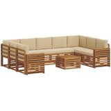  Set vanjskih sofa 10 kom. Prirodna i bež | shoptok.hr
