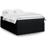vidaXL Krevet s oprugama i madracem crni 140 x 190 cm od tkanine | shoptok.hr
