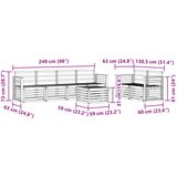  Setovi sofa 7 pcs Prirodna Čvrsto drvo akacije | shoptok.hr