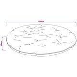  Papasan jastučić VIANEN 100% poliester Crna Ø 130 x 12 cm - Crna 130 x 130 x 12 cm | shoptok.hr