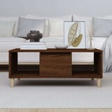  Klubska mizica rjav hrast 90x50x36,5 cm inženirski les, (20712221) | Shoptok.si
