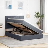  s madracem i skladištem Tamno siva 140 x 190 cm Baršun | shoptok.hr