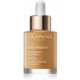 Clarins Skin Illusion Natural Hydrating Foundation posvetlitveni vlažilni tekoči puder SPF 15 odtenek 110 Honey 30 ml