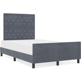 vidaXL Krevet Sivo 120x200 cm Baršun | shoptok.hr