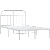  Metalni okvir za krevet s uzglavljem bijeli 120 x 190 cm | Eponuda.ba