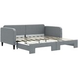 vidaXL Izvlečna dnevna postelja svetlo siva 90x190 cm blago, (20929784) | Shoptok.si