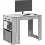  Radni stol s ladicom i policom siva sonoma 102x62x77,5 cm | shoptok.hr