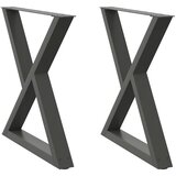  Noge za blagovaonski stol 2 kom. antracit 80 x (72-73,3) cm čelik | shoptok.hr