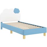  Krevet za djecu s uzglavljem s uzglavljem Plava 80 x 160 cm PU | shoptok.hr