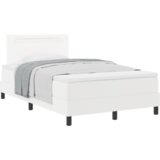 Box Spring krevet s madracem bijela boja 120 x 200 cm umjetna koža | shoptok.hr