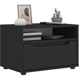 vidaXL TV omarica VISNES Črna 60x40x38 cm Izoblikovan les Cene