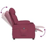  Električni naslonjač od tkanine crvena boja vina | shoptok.hr
