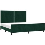  Okvir za krevet bez madraca tamnozeleni 200x200 cm baršunasti | shoptok.hr