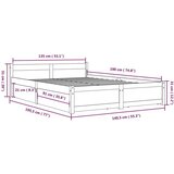  Posteljni okvir s predali 135x190 cm 4FT6, (20645847) | Shoptok.si