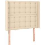  Krevet s oprugama i madracem krem 90 x 200 cm od tkanine | shoptok.hr