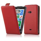 Cadorabo Ohišje, združljivo z Nokia Lumia 625 v čili rdeča - Zaščitni ovitek v obliki flipa iz gladkega umetnega usnja, (20558944) | Shoptok.si