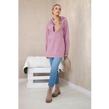 Kesi Tunic with zipper on hood Oversize dark pink | Shoptok.si