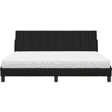 vidaXL Krevet s madracem crni 180x200 cm od tkanine | shoptok.hr
