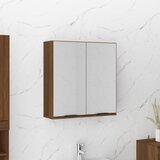 Furnova Kopalniška omarica z ogledalom rjavi hrast 64x20x67 cm, (21947065) | Shoptok.si