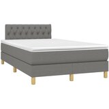  Krevet s oprugama i madracem tamnosivi 120 x 200 cm od tkanine | shoptok.hr