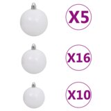  Mršava božićna jelka s 300 LEDs &amp Set kuglica &amp pahulje zeleni 240 cm | shoptok.hr
