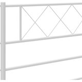  Metalni okvir kreveta uzglavlje i podnožje bijeli 140 x 190 cm | shoptok.hr