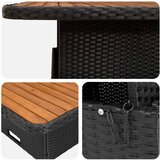  Setovi namještaja s jastukom 6 pcs Crna i Tirkizna PE ratan | shoptok.hr